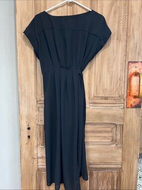 Prologue Black Maxi Dress with Draped Waist Detail